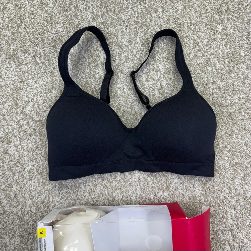 Carole Hochman Seamless Comfort Bra 2 Pack Black and Cream Small - Picture 2 of 9